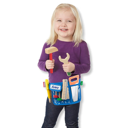 Melissa & Doug Deluxe Tool Belt Set | Pretend Play | Role Play Sets | 3+ | Gift for Boy or Girl