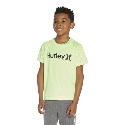 Hurley Boys Rash Guard Shirt, Volt Glow, Medium US