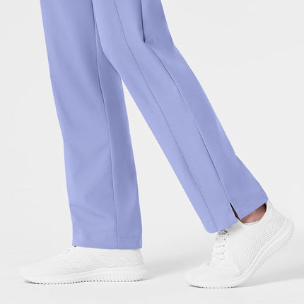 WonderWink Tall Size Women's Flat Front Cargo Pant, Ceil Blue, Large Tall