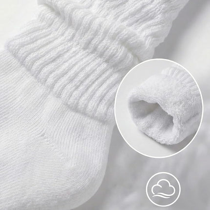 HUE Women's Slouch Sock 3 Pair Pack, White/White/White, One Size (Pack of 3)