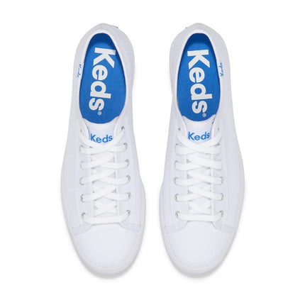 Keds Women's Triple Kick Sneaker, White White 10, 8.5 UK