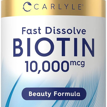 Carlyle Biotin 10000mcg | 250 Fast Dissolve Tablet