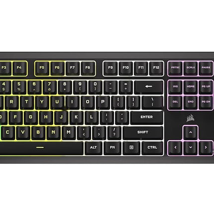 Corsair K55 CORE RGB Membrane Wired Gaming Keyboard � Quiet, Responsive Switches � Spill Proof � RGB with Ten Zones � Media Keys � iCUE Compatible � QWERTY NA � PC, Mac � Black