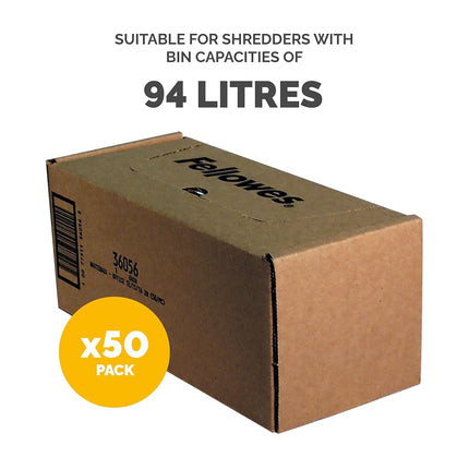 Fellowes Shredder Bags (94 litres Capacity - Pack of 50)