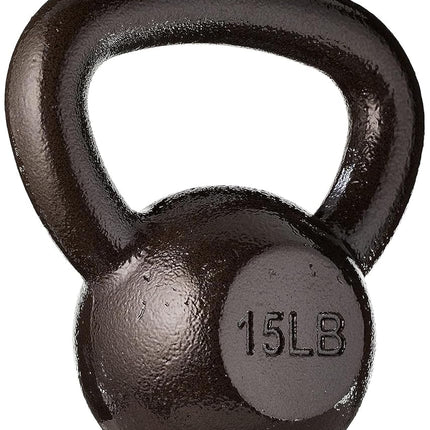 Amazon Basics Cast Iron Kettlebell with Enamel Fin