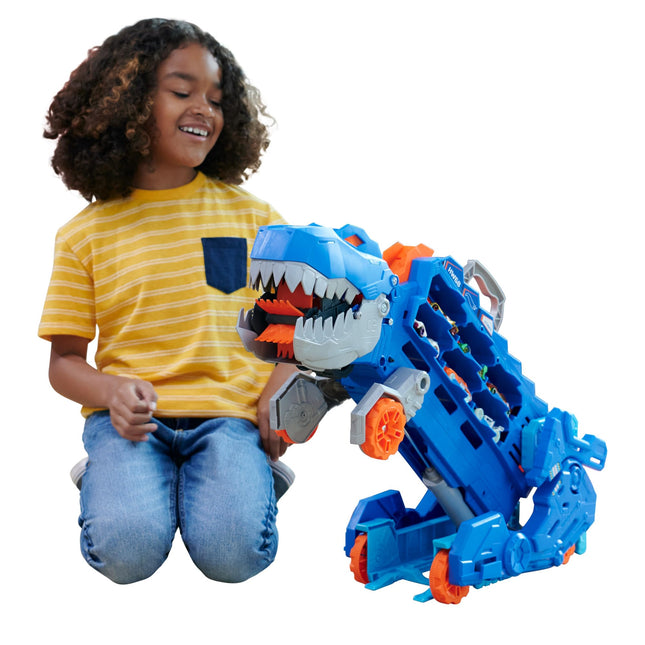 Hot Wheels City Ultimate T-Rex Transporter & 2 Die