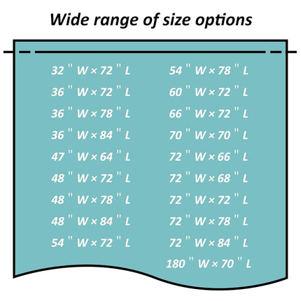 Mrs Awesome Narrow PEVA 8G Shower Curtain or Liner-Water Proof and PVC Free-Plain Pattern Design-48" x 84"-Clear