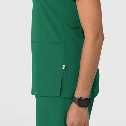 WonderWink Women's Flex-n-Reach V-Neck Scrub Top, Hunter, 2X