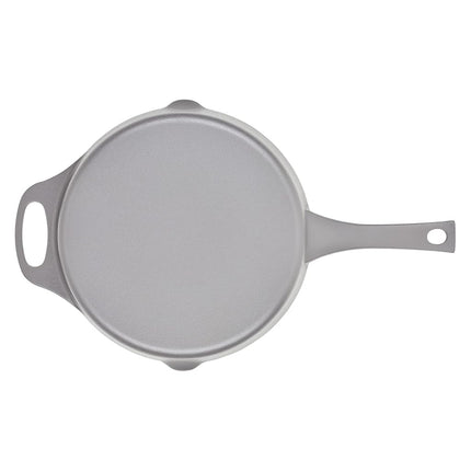 Poêle à frire/casserole en fonte Rachael Ray Nitro avec poignée d'appoint et becs verseurs, 25 cm, Gris