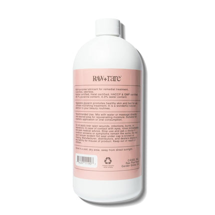 Glicerina Vegetal Glicerina 946 ml, Pura Natural Grado Alimenticio USP Grado Cosmético, Para Piel, Cabello, Manualidades, Aceite Base para Jabón - Kosher, Halal y Farmacéutico por Raw Plus Rare
