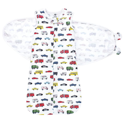 Hudson Baby Unisex Baby Convertible Swaddle Sleep Sack, Going Places, 3-9 Months