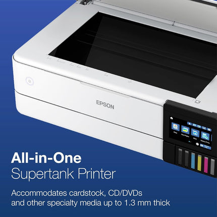 Epson EcoTank Photo ET-8550 Wireless Large Format All-in-One Super Tank Printer, Scanner, Copier, Ethernet and 4.3-Inch Colour Touch Screen