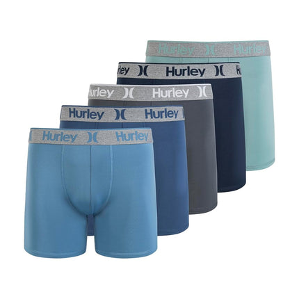 Hurley Men's 5 Pack Stretch Boxer Briefs, Submarin