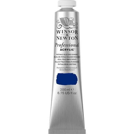 Winsor & Newton 200ml Professional Acrylic Colour Tube - Phthalo Blue Red Shade