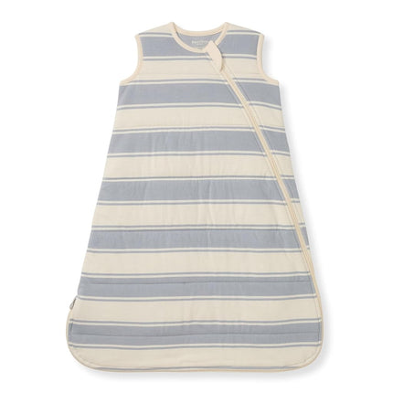 Burt's Bees Baby Unisex Baby Beekeeper Wearable Blanket Wearable Blanket, Quilted Blue Rugby Stripes, XL