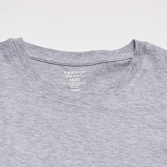 French Toast Boys' Long Sleeve Crewneck Tee T-Shirt, Heather Gray, 4-5