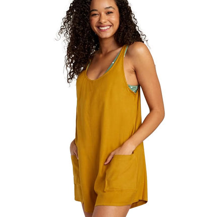 RVCA Women's Swimwear Cover Up, Marina Coverup/Bronze Mist, Large