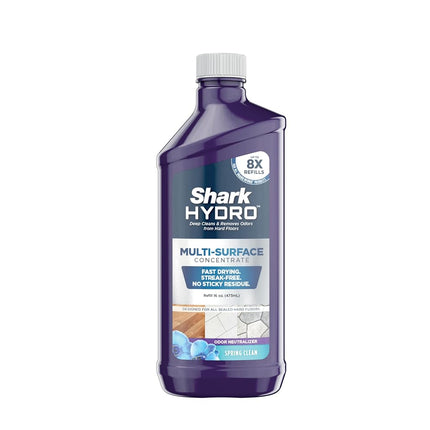 Concentré multi-surfaces Shark Hydro avec technologie neutralisante d'odeurs, formulé pour une utilisation dans tous les nettoyeurs humides et secs Hydro, à utiliser sur le bois dur scellé, le carrelage, le stratifié et la pierre, 473 ml, WWCM16
