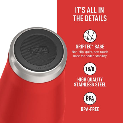 Thermos ICON Series, Stainless Steel Tumbler with Slide Lock, 24 Ounce, Crimson