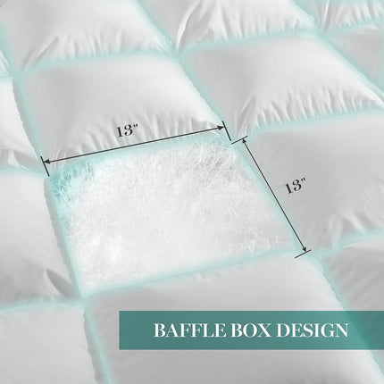 Couette en coton de plumes d'oie Martha Stewart, taille Queen, insert de couette en plumes Queen, couette hypoallergénique collection hôtel 50 oz chaleur légère 90 x 90 pouces blanc
