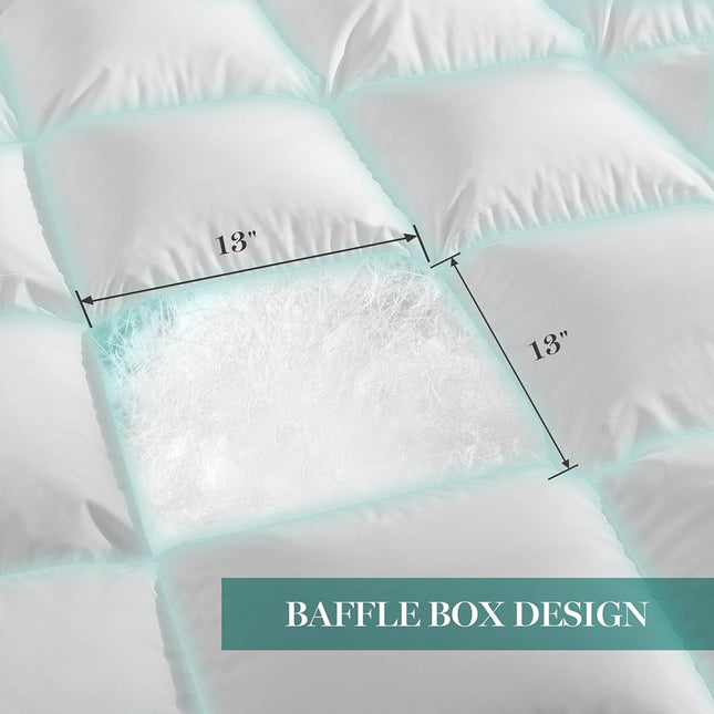 Martha Stewart Goose Feather Down Fiber Cotton Comforter Queen Size, Feather Duvet Insert Queen, Hotel Collection Hypoallergenic Comforter 50oz Light Warmth 90 x 90 Inch White