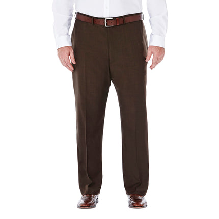 Haggar Men's eCLo Stria Expandable-Waist Plain-Fro
