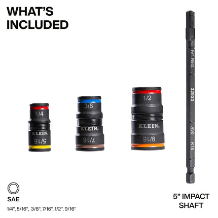 7-in-1 Impact Flip Socket Set, No Handle One Size