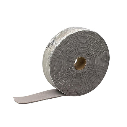 M-D Building Products 2378 M-D 0 Self-Adhesive Pipe Insulation Wrap 2 in Od X 15 Ft L X 1/8 in T, PVC Foam, Black/Silver