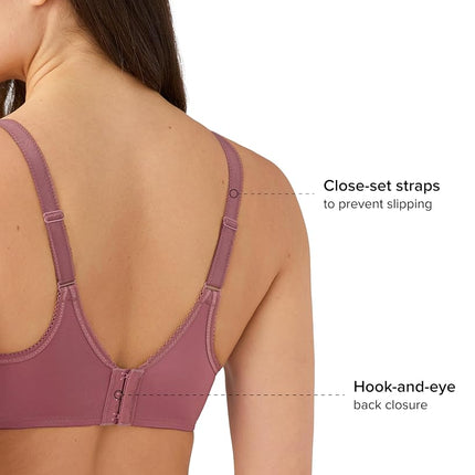 Wacoal Women's Basic Beauty Unlined Underwire Full Coverage Bra, 855192, Rose Brown, 34D