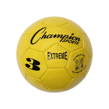 Extreme Series Soccer Ball, Size 3 - Youth League, All Weather, Soft Touch, Maximum Air Retention - Kick Balls for Kids Under 8 - Competitive and Recreational Futbol Games, Yellow