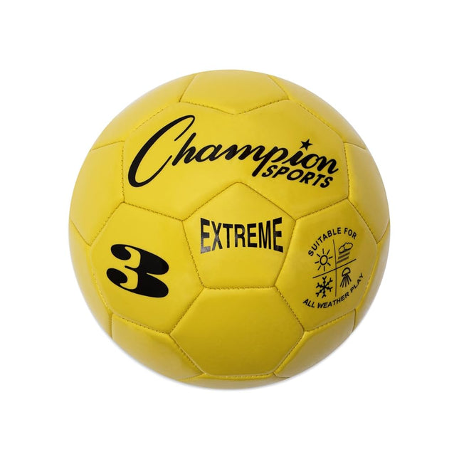 Extreme Series Soccer Ball, Size 3 - Youth League, All Weather, Soft Touch, Maximum Air Retention - Kick Balls for Kids Under 8 - Competitive and Recreational Futbol Games, Yellow