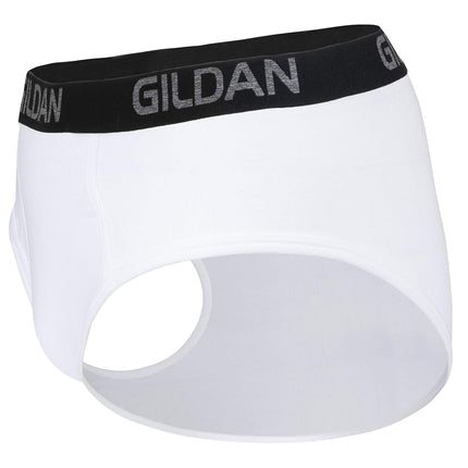 Gildan Men's Cotton Stretch Brief, Artic White (5-Pack), M (Pack of 5)