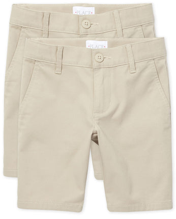 The Children's Place Girls Chino Shorts, Bisquit 2