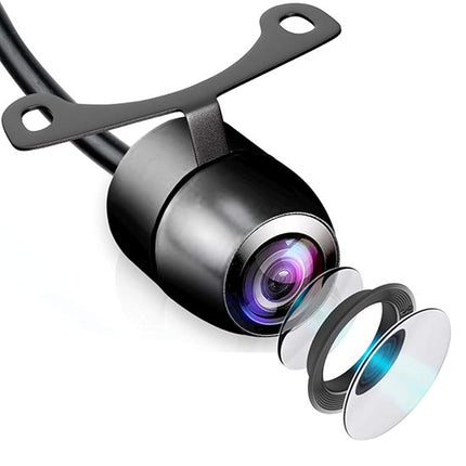 Pyle Universal Mount Front Rear Camera - Marine Grade Waterproof Built-in Distance Scale Lines Backup Parking/Reverse Assist Cam w/ Night Vision LED Lights 420 TVL Resolution & RCA Output - PLCM38FRV
