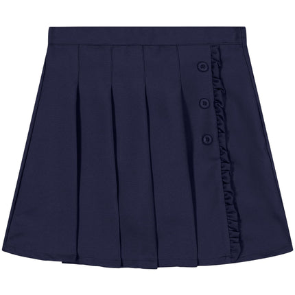 Nautica Girls' School Uniform Pleated Pull-on Scoo