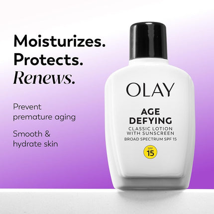 Olay Age Defying Protective Renewal Lotion With Sunscreen Broad Spectrum Spf