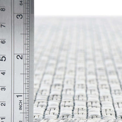 Tapis d'extérieur Unique Loom Solid Collection (2' 7" x 10' Coureur Gris clair/Ivoire)