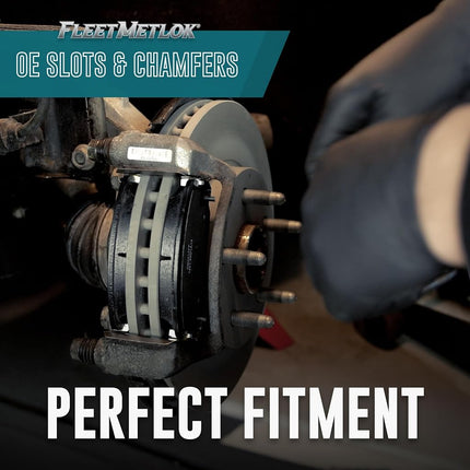 Bendix Fleet Metlok Severe Duty Premium Metallic Front/Rear Brake Pads for Select Commercial Vehicles (MKD225AFM)