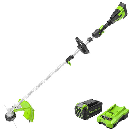 Greenworks 40V 16-Inch Brushless (Attachment Capable) Cordless String Trimmer (Gen 2), 4.0Ah Battery and Charger Included