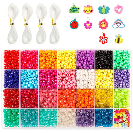 INSCRAFT Pony Beads, 4600 Pcs 9mm in 27 Colors