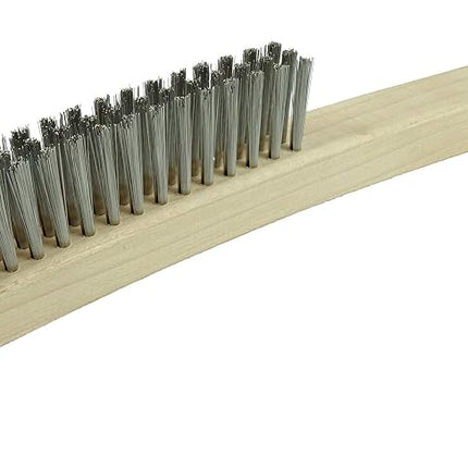 Weiler 44660 Brosse de plaquiste, garniture en acier inoxydable, 3 x 19 rangées, manche courbé, fabriquée aux États-Unis (paquet de 12)