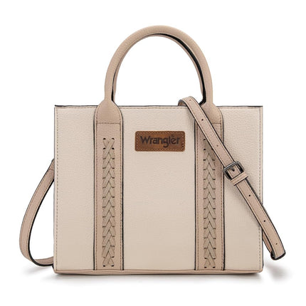 Wrangler Tote Bags for Women Top-handle Handbags and Purse for Women with Adjustable Strap, A-beige, Medium