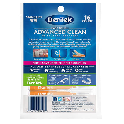 DenTek Easy Brush Interdental Cleaners, Mint 16 Count (Pack of 2)