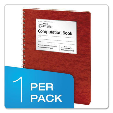 Ampad Computation Book, 4x4 Quad Ruled, 76 Sheets, Ivory, 11-3/4" x 9-1/4", 1 per Pack (22-157)