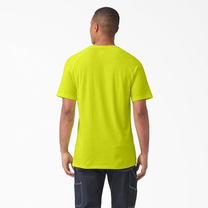 T-shirt à manches courtes Dickies pour hommes, avec poche, rafraîchissant, jaune vif, XX-Large