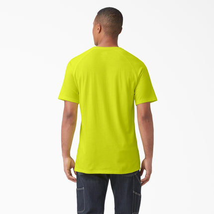Dickies Camiseta de bolsillo de manga corta y refrigeración para hombre, amarillo brillante, 2XL Big Tall