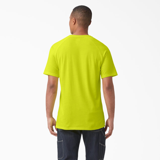 Camiseta de manga corta con bolsillo y refrigeración para hombre Dickies, amarillo brillante, 2XL
