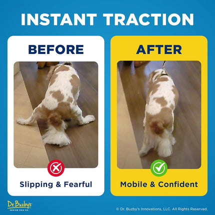 Dr Buzby's Large ToeGrips for Dogs - Instant Traction on Wood/Hardwood Floors - Anti-Slip Relief for Senior Dogs - Stop Sliding Instantly - Rubber Nails - 1 Pack (20 Grips)