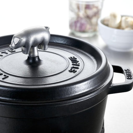 Staub Pig Lid Knob, Silver