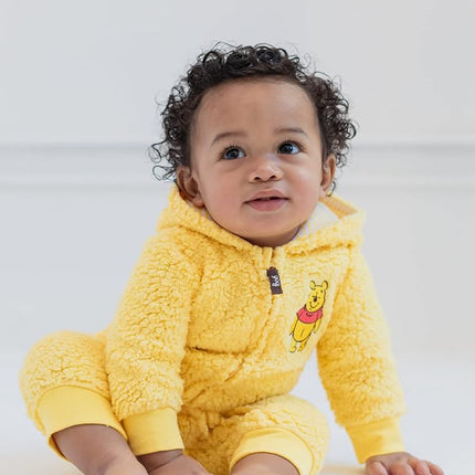 Disney Winnie The Pooh Recién Nacido Bebé Niños Zip Up Traje Overol Amarillo 6-9 Meses